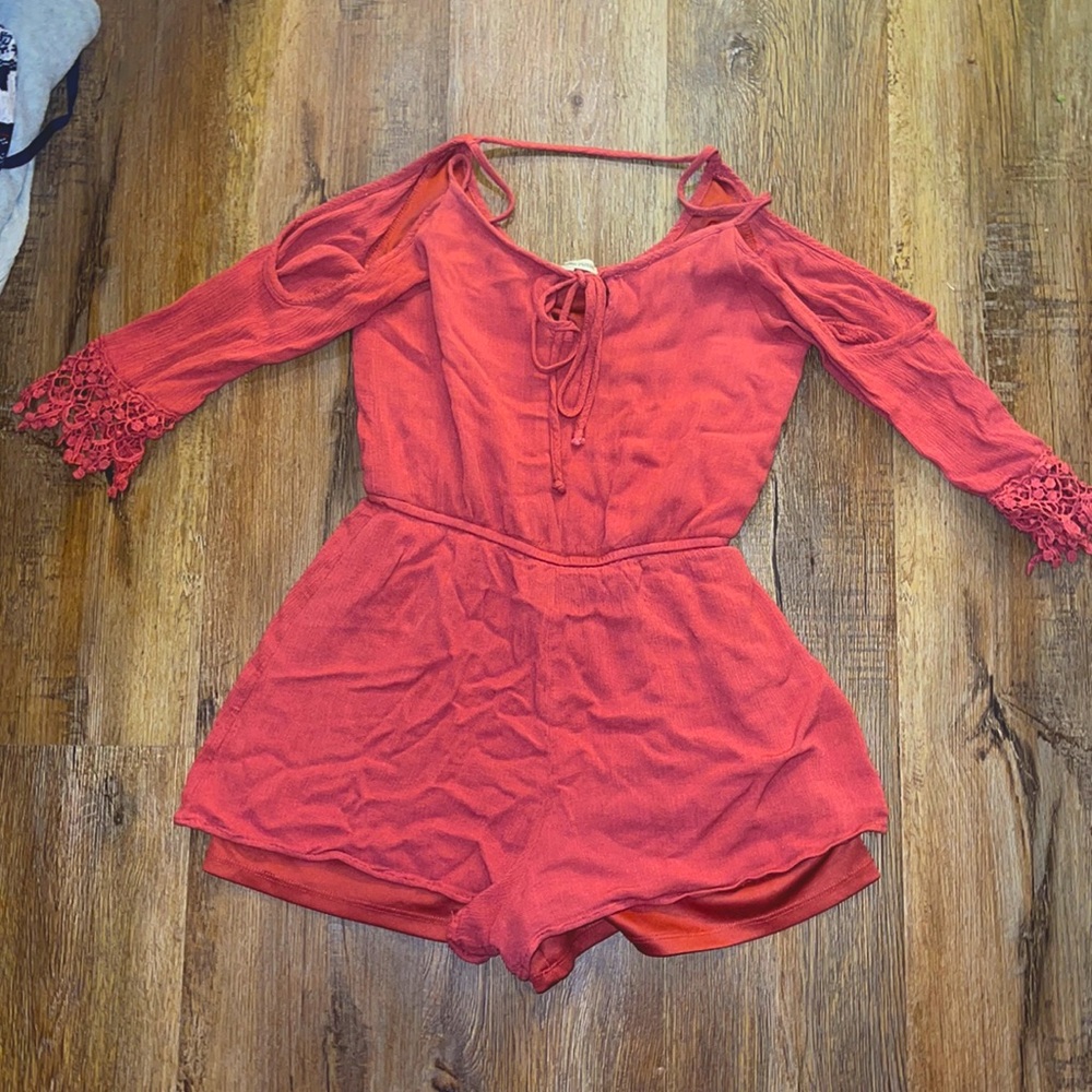 Romper with long sleeves